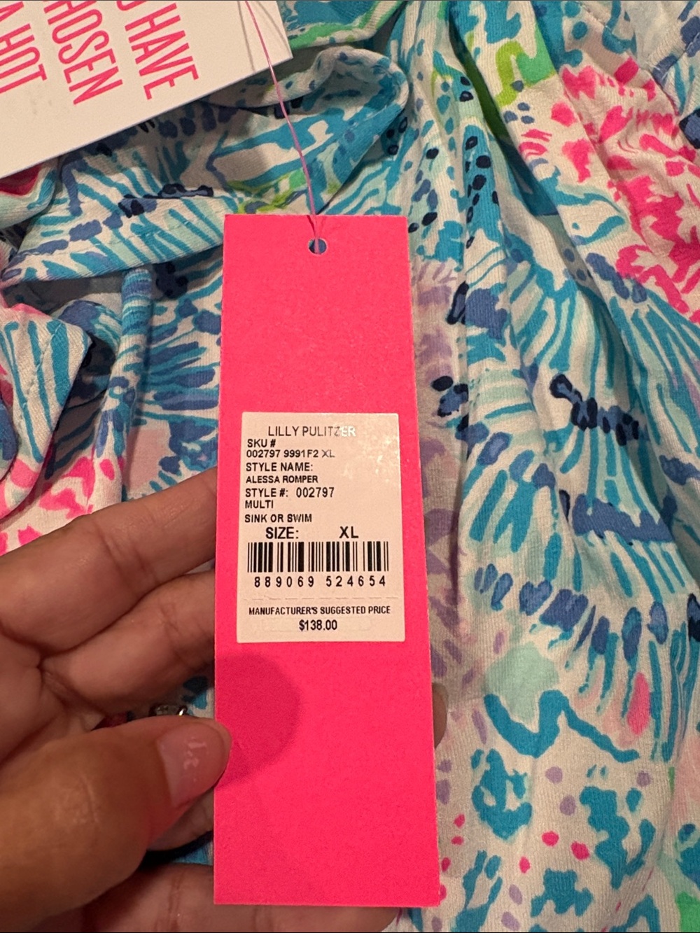 Lilly Pulitzer Alessa Romper bundle XL - Picture 2 of 7